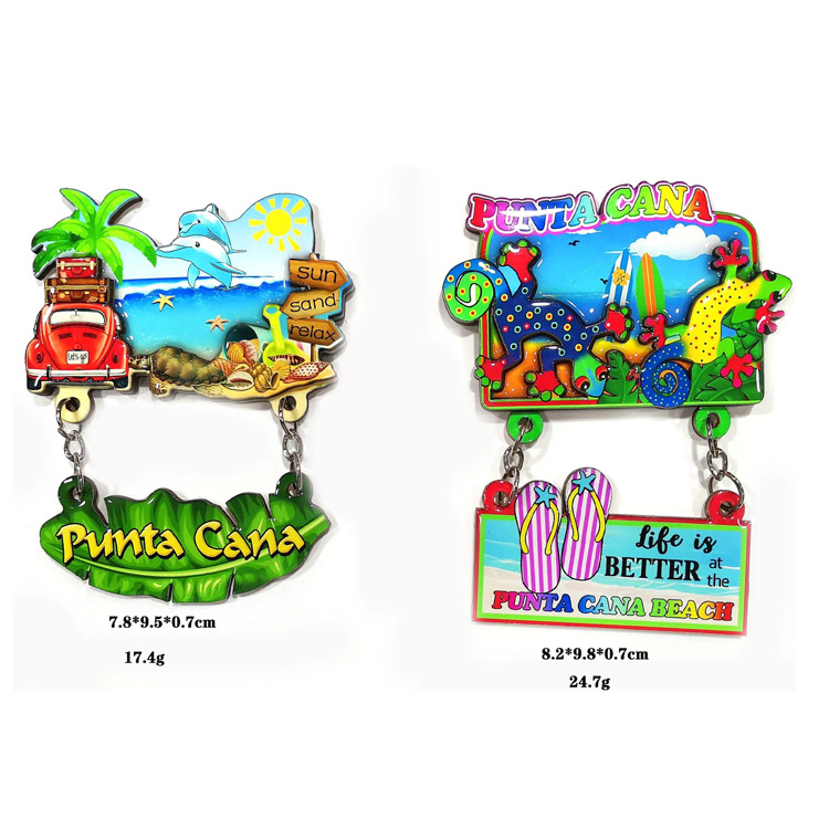 3D přizpůsobitelný magnet na ledničku na suvenýry se středomořským designem