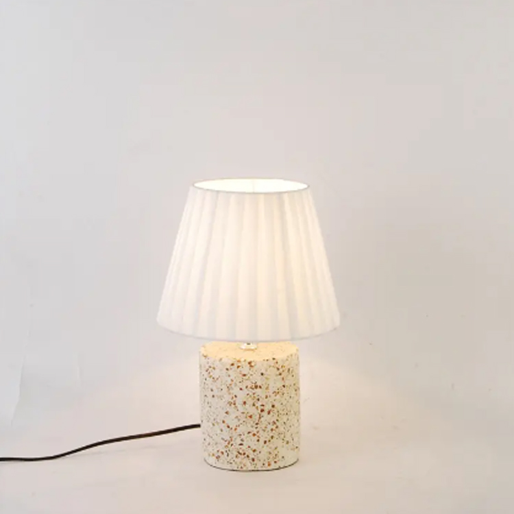 Noční moderní dekorace Bílá teracová základní stolní lampa