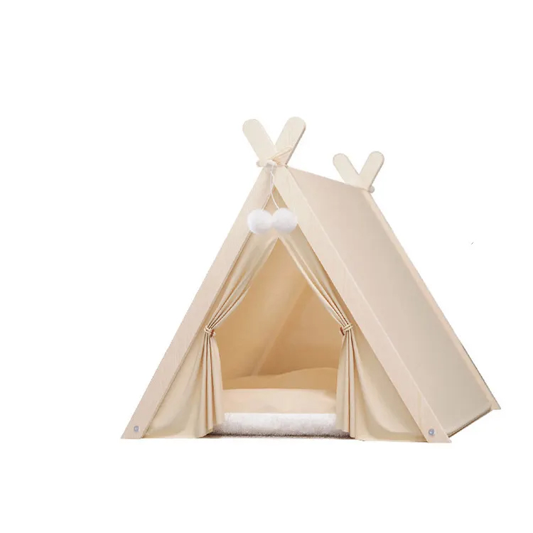 Pohodlný nábytek pro domácí mazlíčky přenosný teepee stanový dům