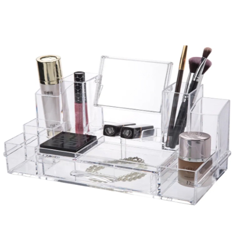 Kosmetika Plastová rtěnka štětce na make -up organizátor