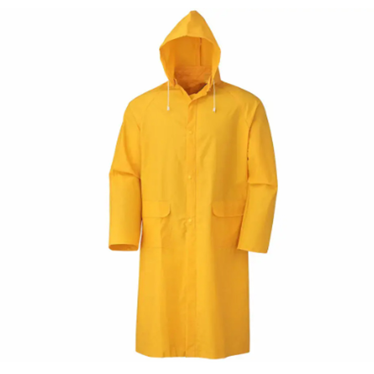 Vlastní těžký dešťový kabát PVC vodotěsný dešťový poncho
