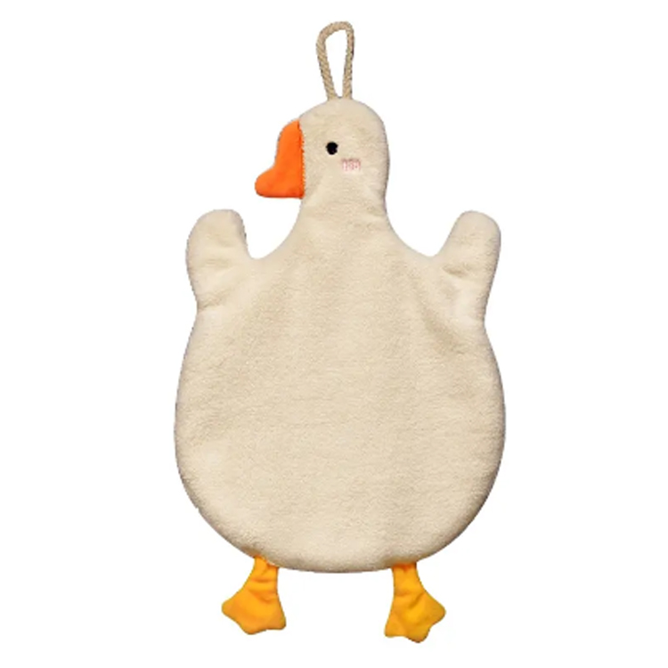 Vlastní logo bílá kachna zavěšená ruční ručník