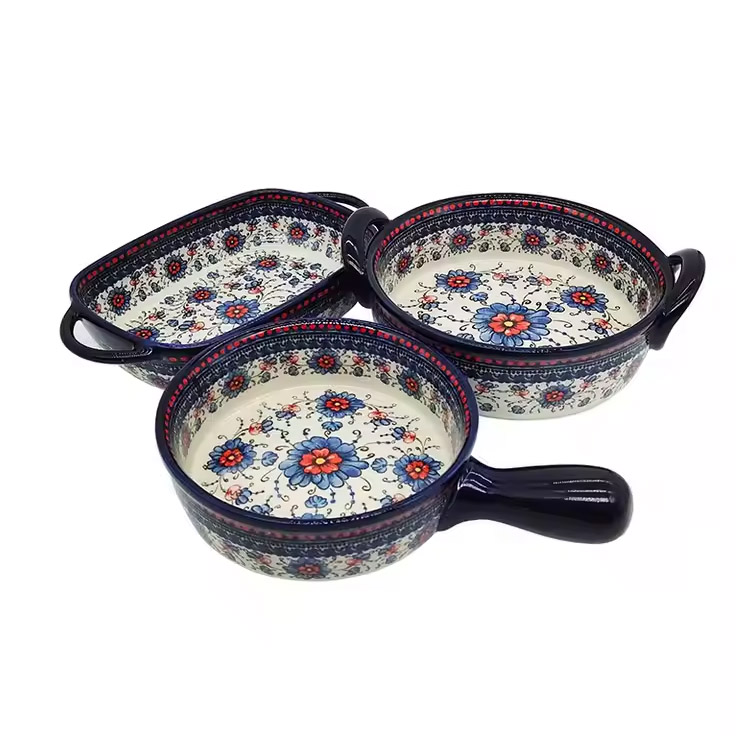 Vlastní vintage tisk tepelně odolný porcelán pánev