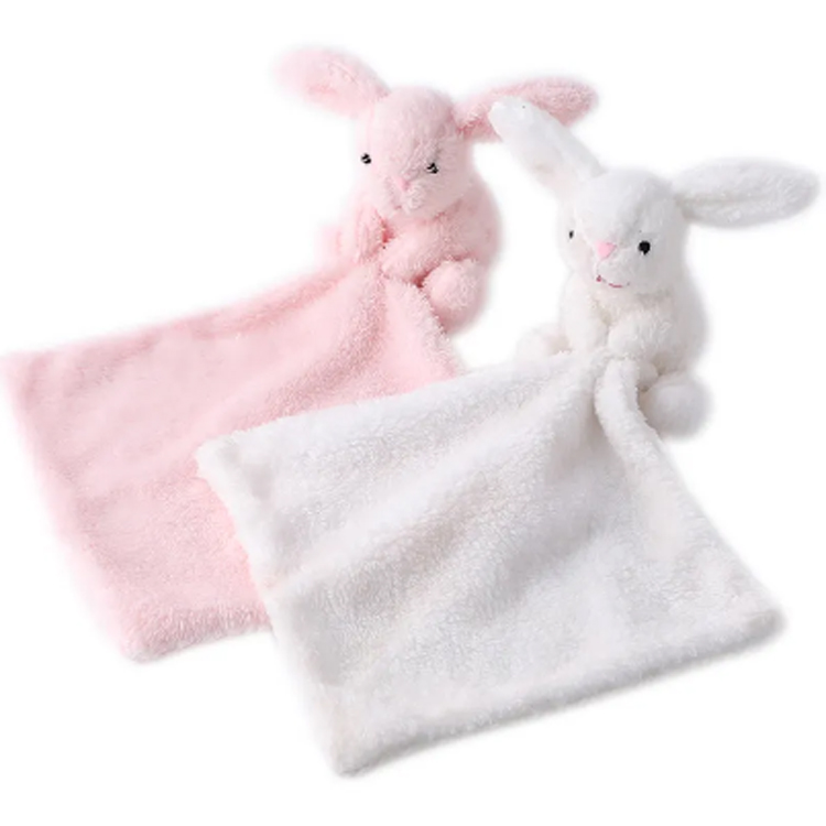 Roztomilý plyšový králičí hračky pro panenky Baby Paifier Bunny uklidňující ručník
