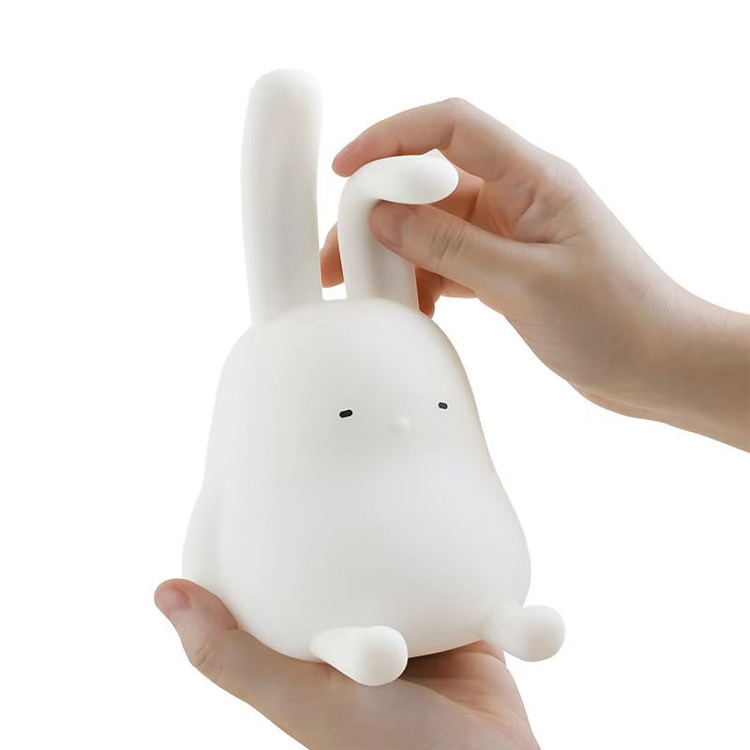 Dětská stolní lampa Silikonový králík Dětské noční světlo Bunny