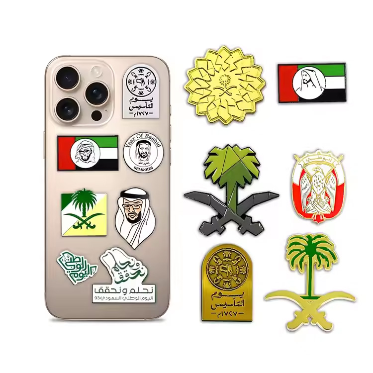 Mexico Metal Custom Copels Enamel Saudi Metal Sticker Pin