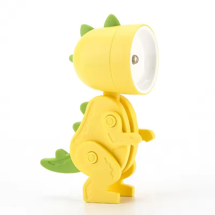 Noční světlo v mini ložnici Roztomilá designová stolní lampa s dinosaury