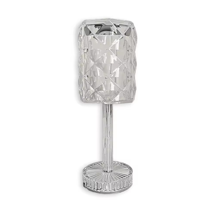 Moderní restaurační dobíjecí akumulátorová křišťálová stolní lampa