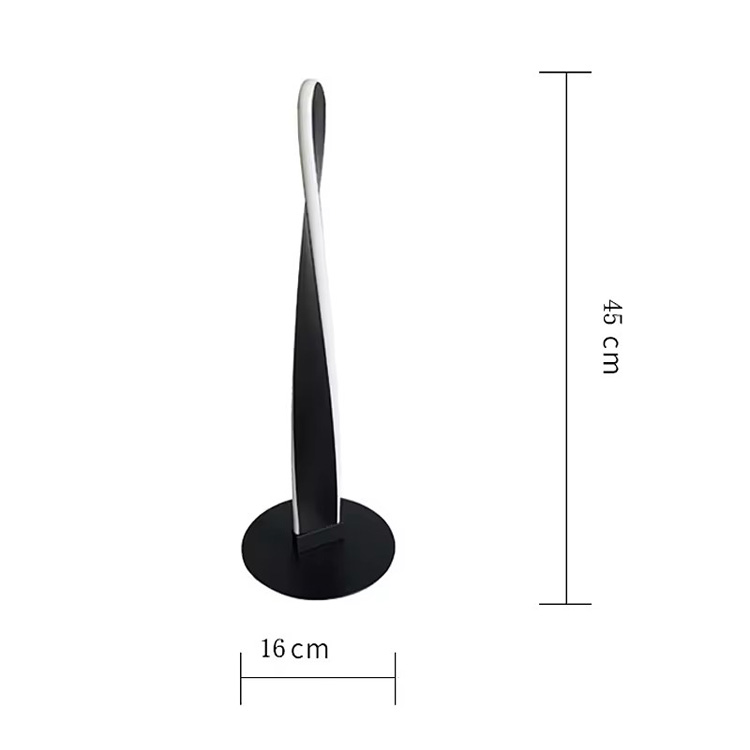Moderní dekorativní spirálová stolní lampa s jednoduchým světelným designem