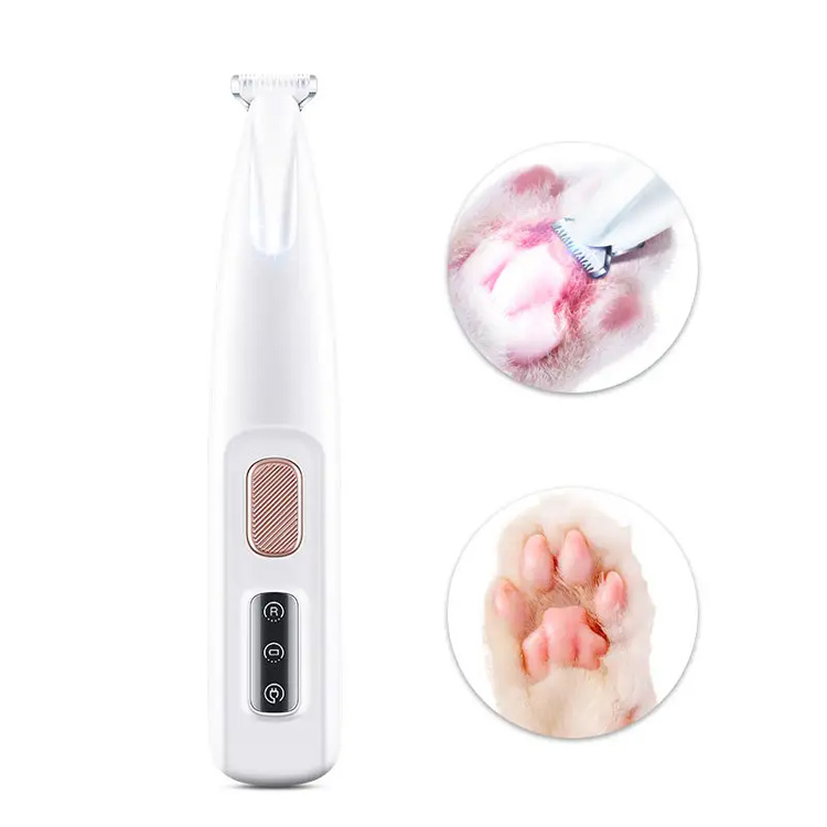 Nový vodotěsný mazlíček LED LED lehký psí tlapky vlasy Cat Cat Clipper