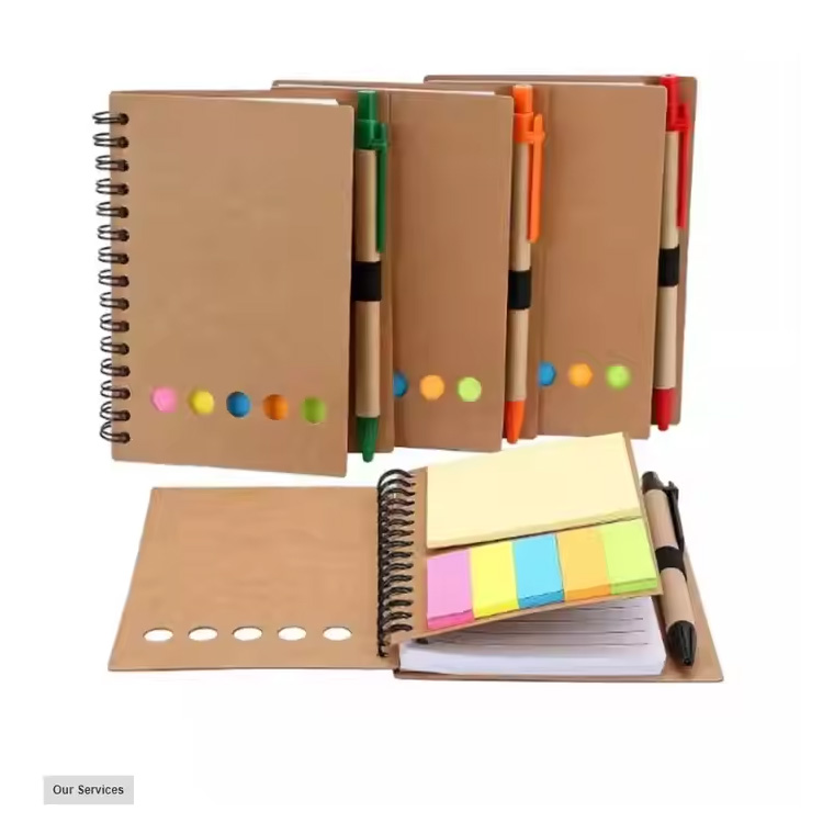 Propagační přizpůsobený designový spirálový notebook s perem