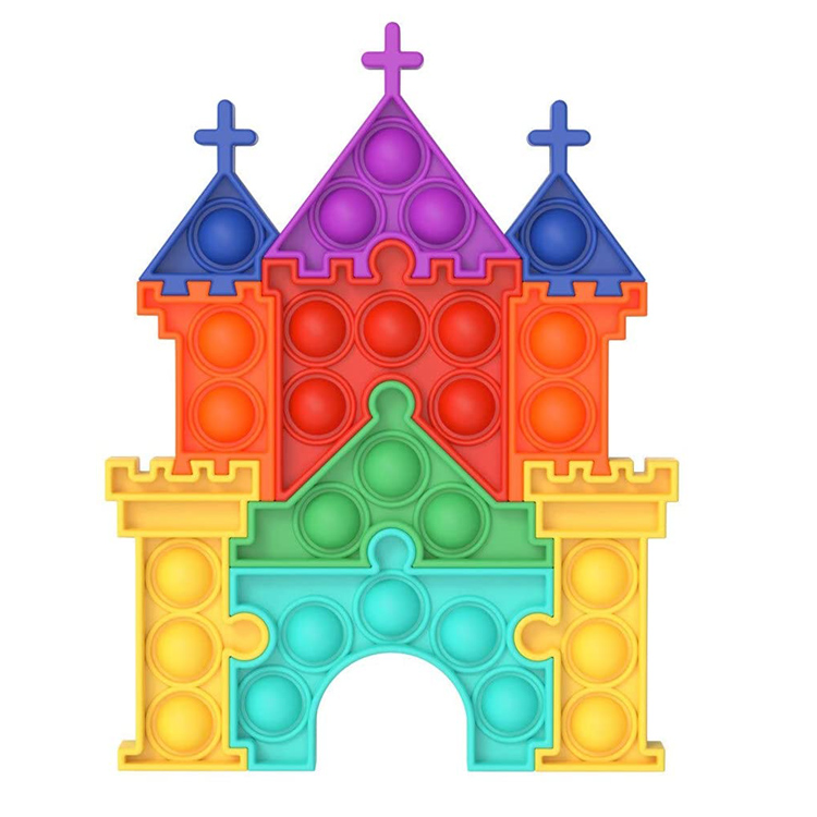 Silikonový Popper Puzzle Castle Fidget Senzorická hračka