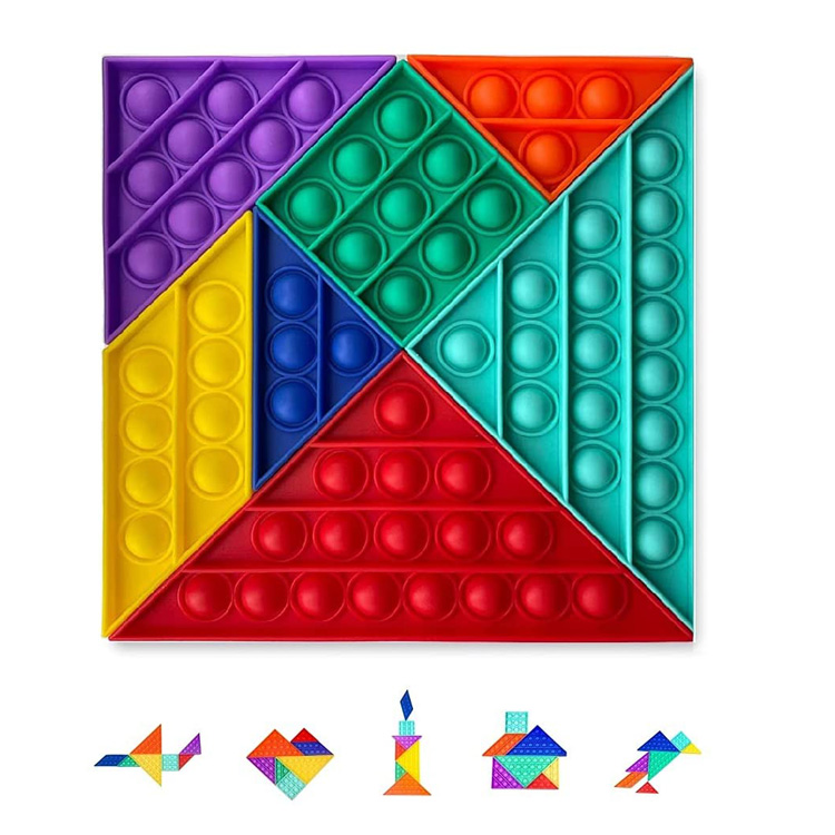 Silikonová hračka Sensory Tangram Bubble Pop it Fidget