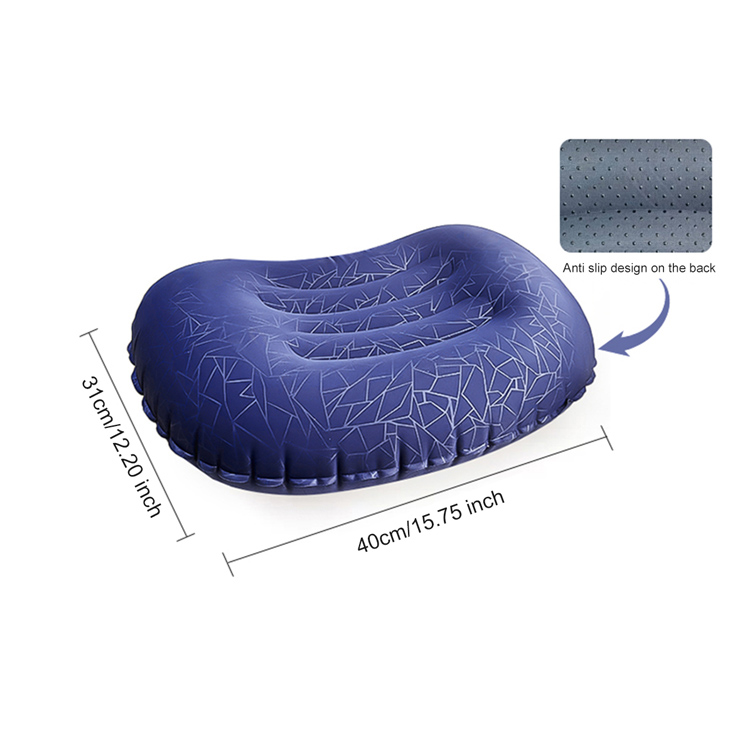 Spací vybavení Pohodlný protiskluzový cestovní polštář Crescent