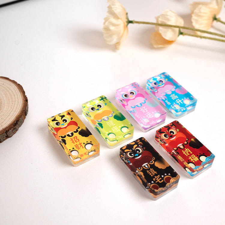 Magnetická samolepka na ledničku z akrylových cihel s měkkým magnetem