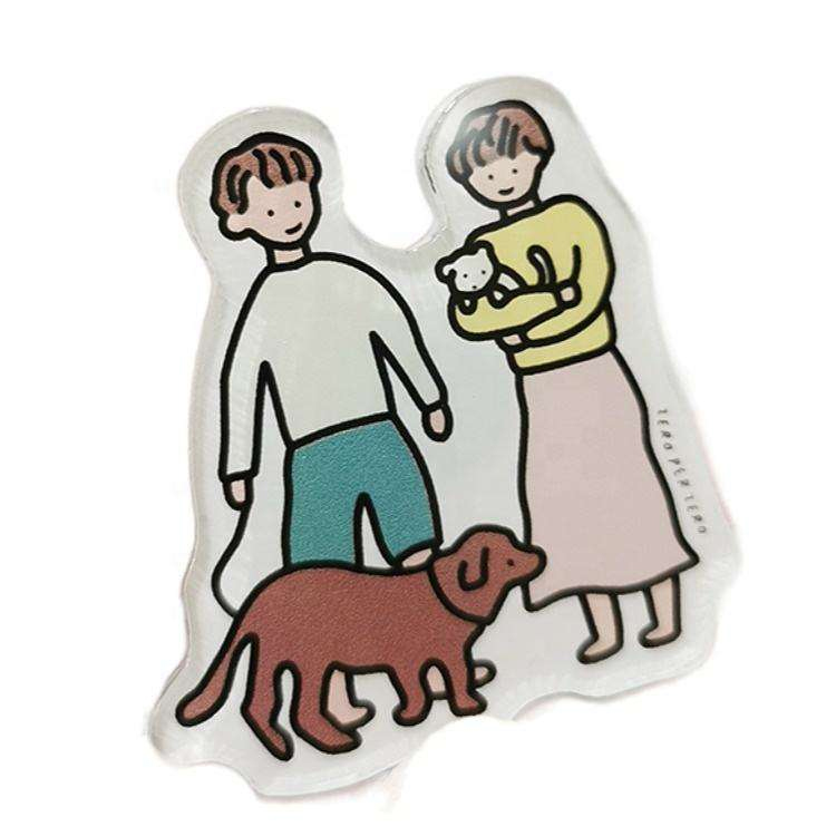 Transparentní kreativní akrylové magnetické nálepky na lednici