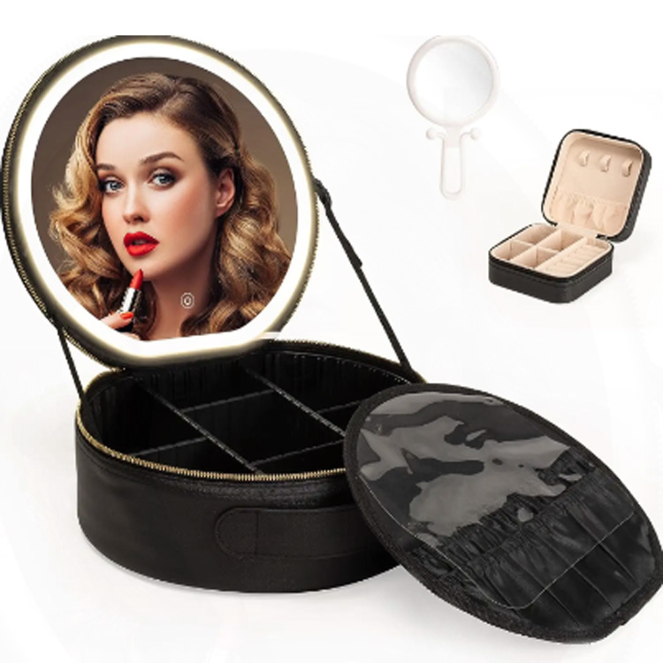 Cestujte s velkou kapacitou nastavitelných děličů pouzdro na make -up