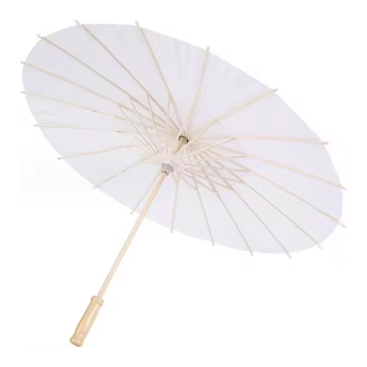Dřevěný deštník mini bílý papír deštníky parasol